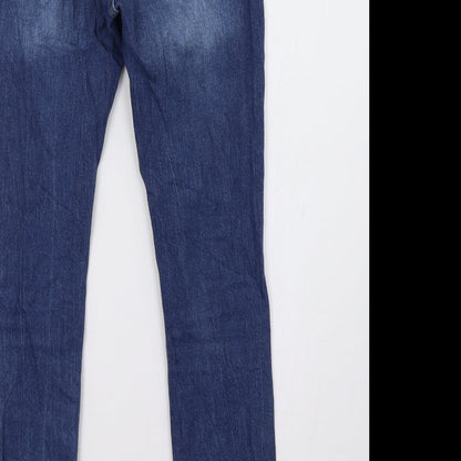 Bershka Womens Blue  Denim Skinny Jeans Size 26 L28 in