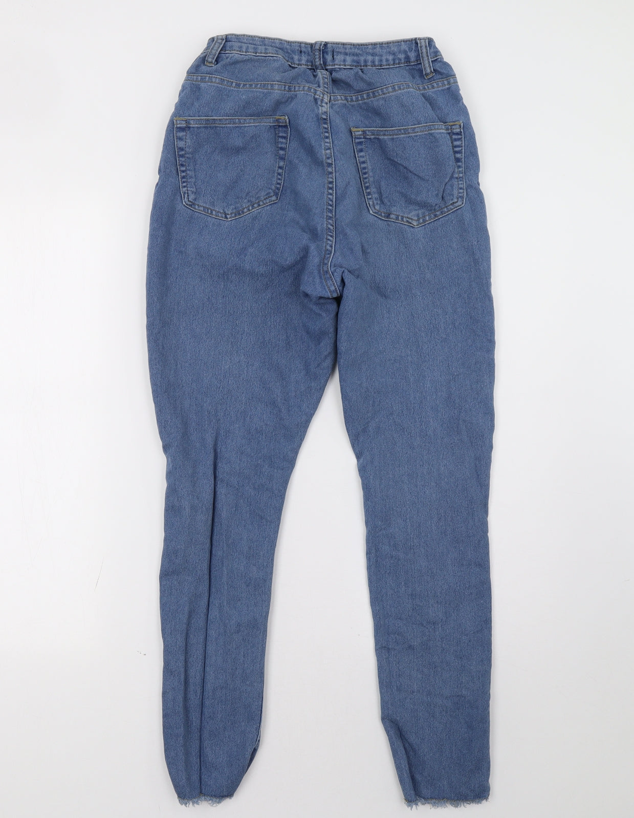 Boohoo Womens Blue  Denim Straight Jeans Size 10 L30 in