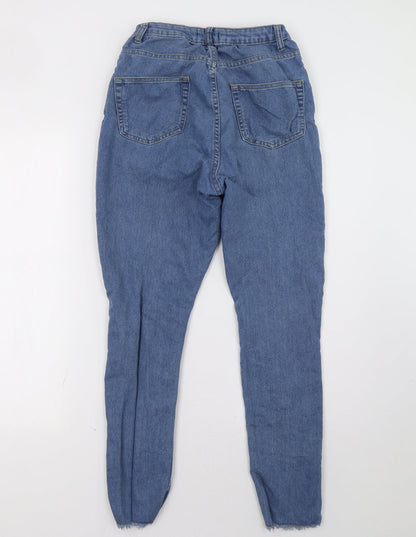 Boohoo Womens Blue  Denim Straight Jeans Size 10 L30 in