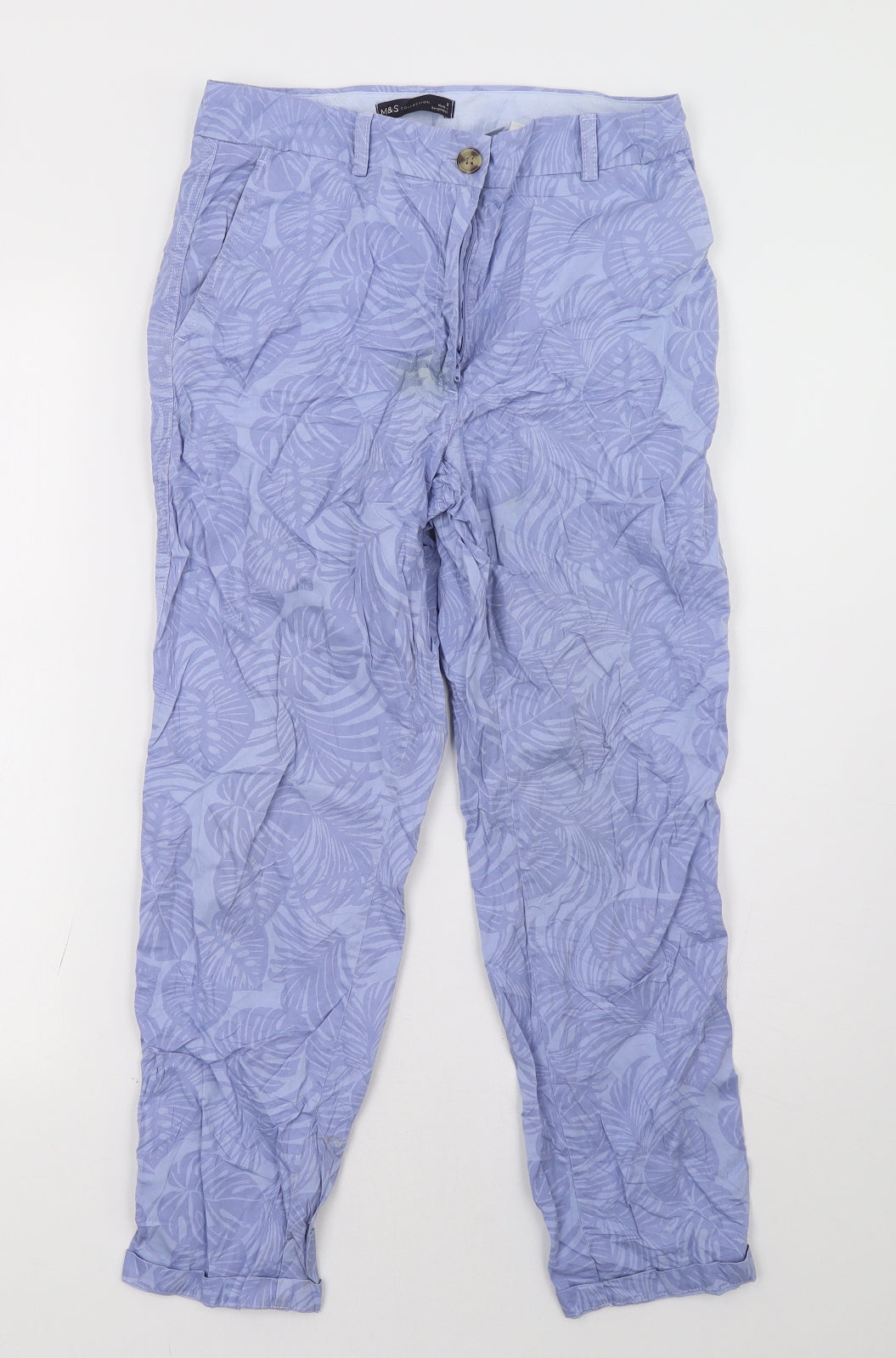 Womens UK Size 8 Marks and Spencer Regular Fit  Purple Trousers