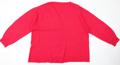 Womens UK Size L H&M Red Pullover Jumper
