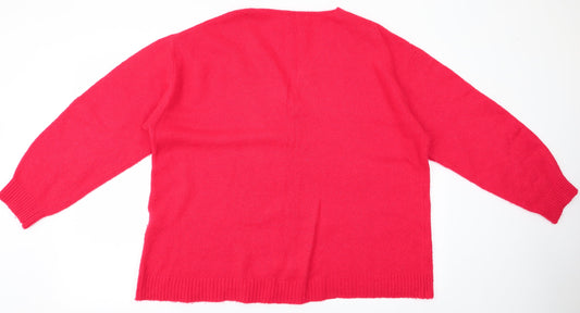 Womens UK Size L H&M Red Pullover Jumper