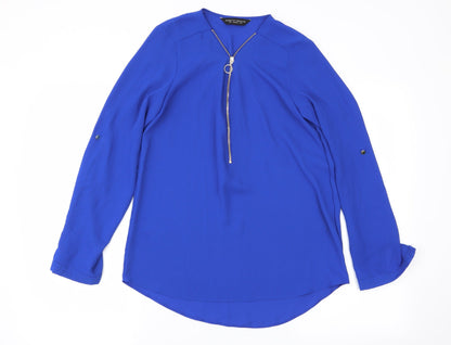 Dorothy Perkins Womens Blue   Basic Blouse Size 8