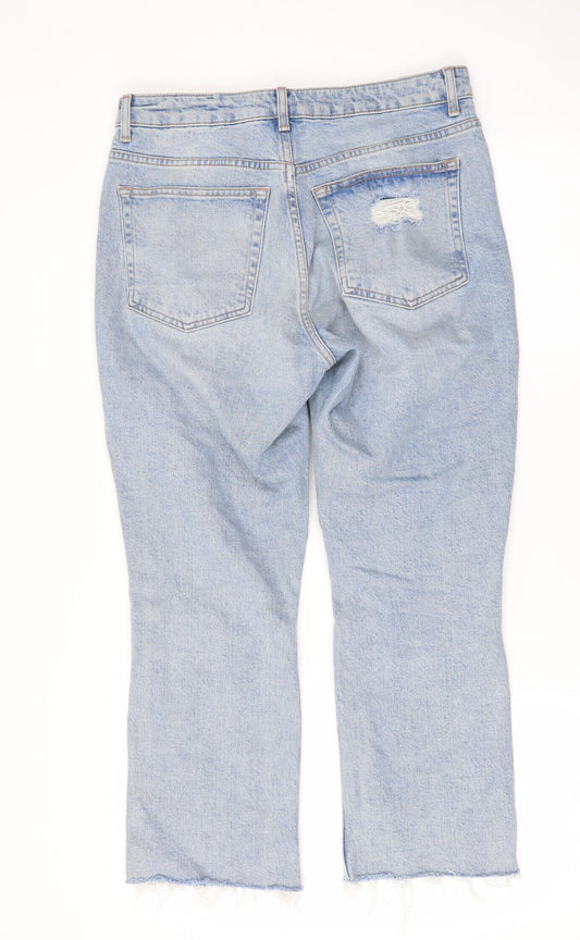 Topshop Womens Blue   Straight Jeans Size 30 L24.5 in