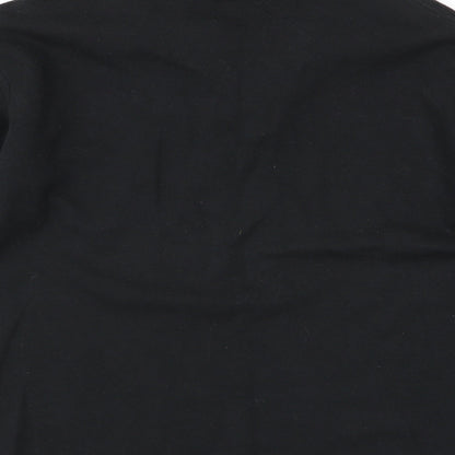 Brand and care label for Campri boys’ black jumper, size 11-12, years