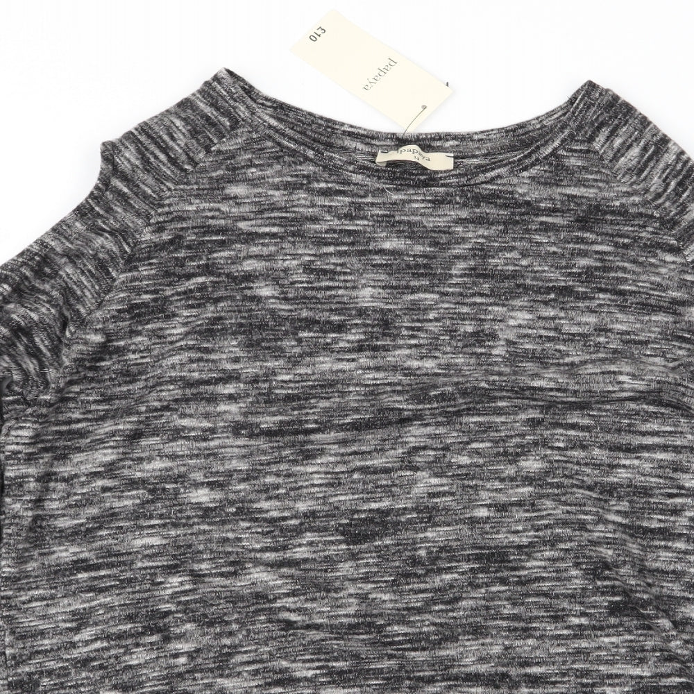 Womens UK Size 14 Papaya Grey Pullover Jumper