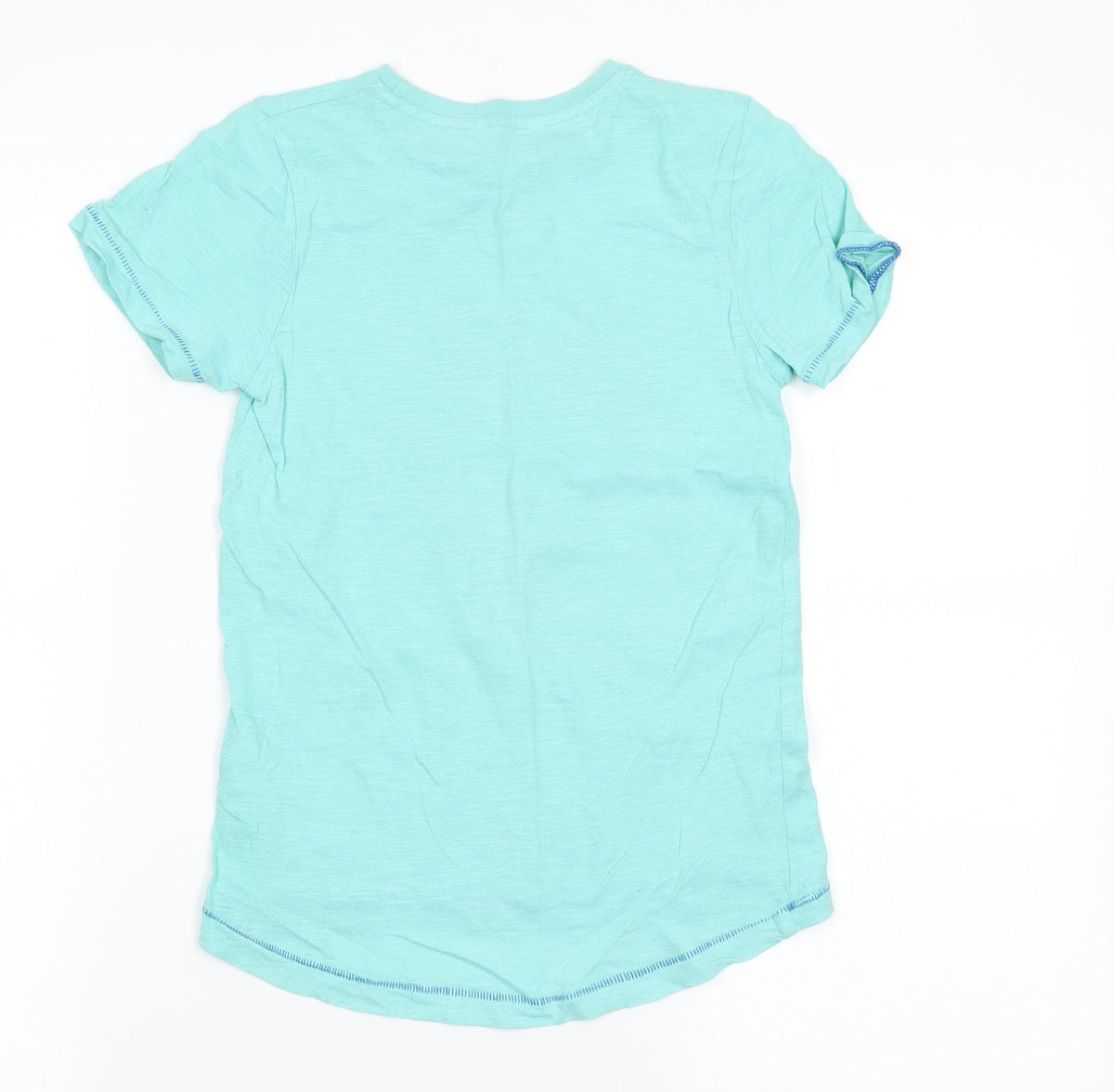 Back view of Pep&Co boys’ blue basic t-shirt, size 7-8, years