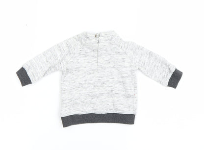 Back view of F&F Baby Grey jumper, size 0-3, Months