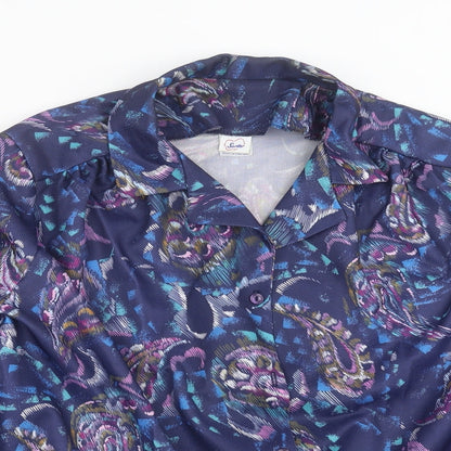 sartor Womens Blue Paisley  Basic Blouse Size 20