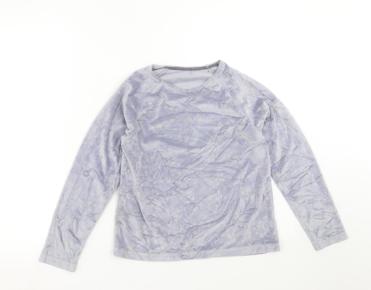 George Girls Purple   Top Pyjama Top Size 10-11 Years  - star pattern