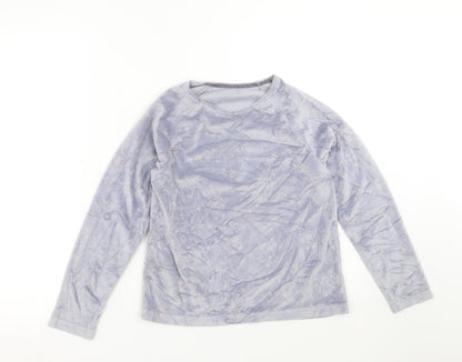 George Girls Purple   Top Pyjama Top Size 10-11 Years  - star pattern