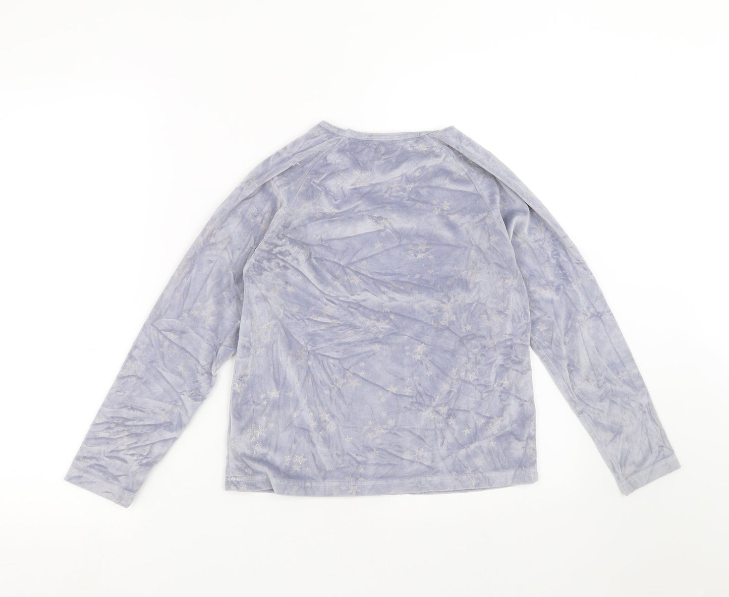 George Girls Purple   Top Pyjama Top Size 10-11 Years  - star pattern