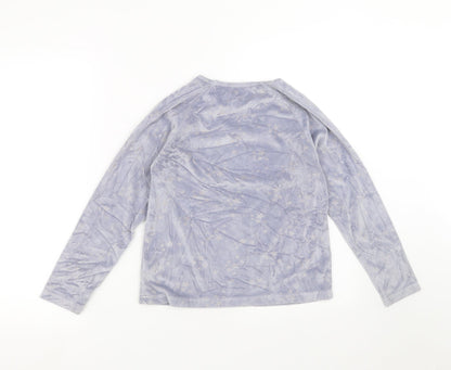 George Girls Purple   Top Pyjama Top Size 10-11 Years  - star pattern