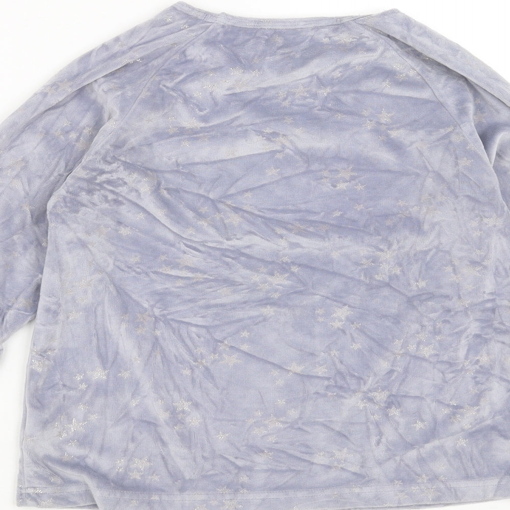 George Girls Purple   Top Pyjama Top Size 10-11 Years  - star pattern