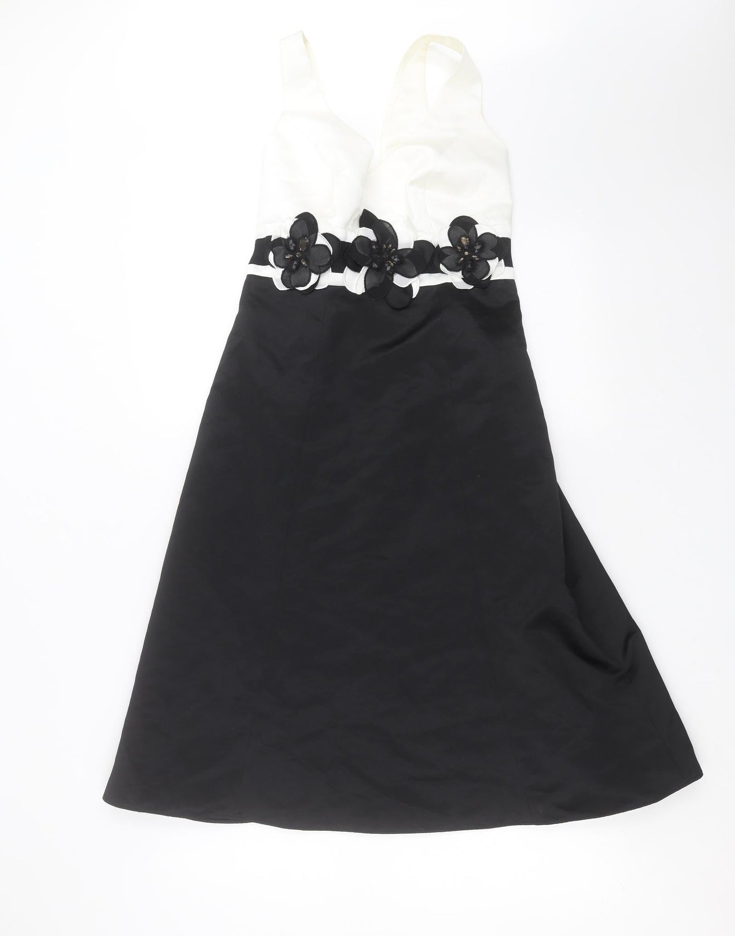 Debut Womens Black   Shift  Size 8  - floral detail