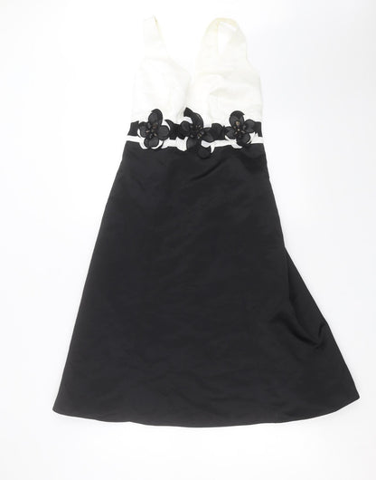 Debut Womens Black   Shift  Size 8  - floral detail
