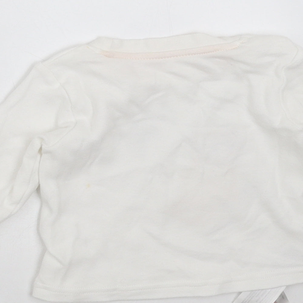 Primark Baby White   Basic T-Shirt Size 9-12 Months  - embroidered lion