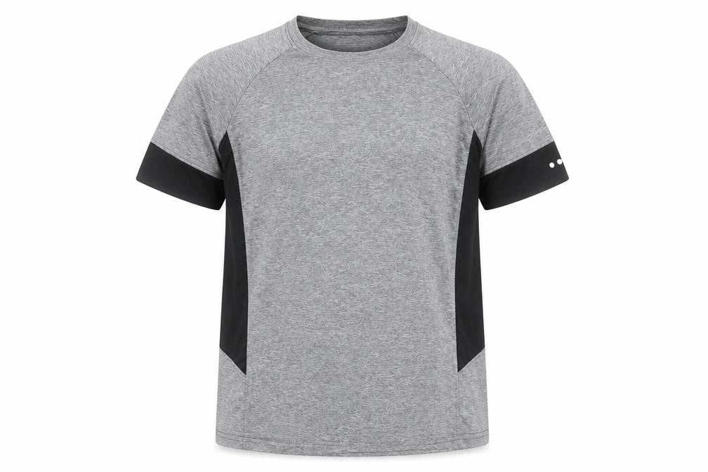 Front view of Souluxe girls’ grey basic t-shirt, size 8-9, years - sports top