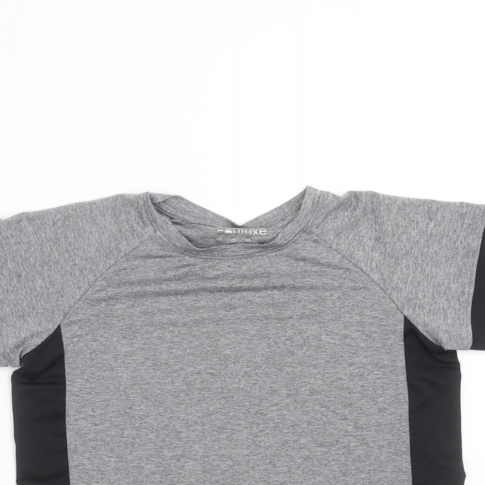 SOULUXE Girls Grey   Basic T-Shirt Size 8-9 Years  - sports top