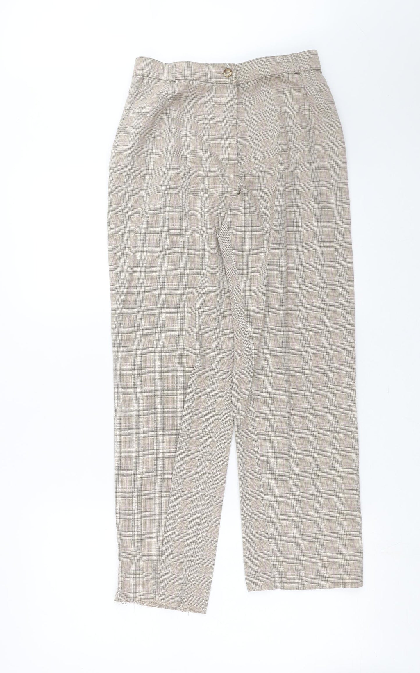 Womens UK Size 12 Marks and Spencer Regular Fit  Beige Trousers