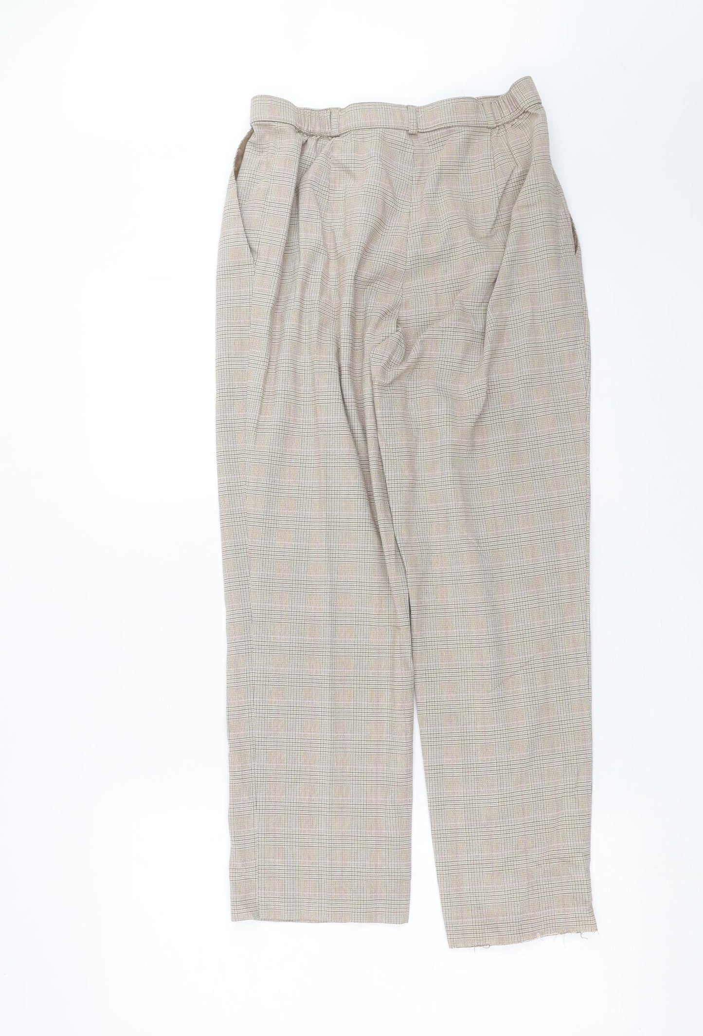 Womens UK Size 12 Marks and Spencer Regular Fit  Beige Trousers