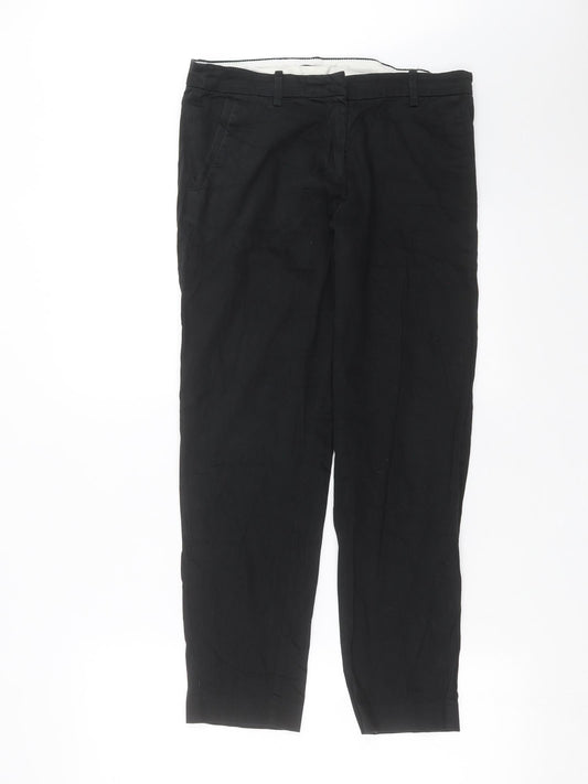 Womens UK Size 10 H&M Regular Fit  Black Trousers