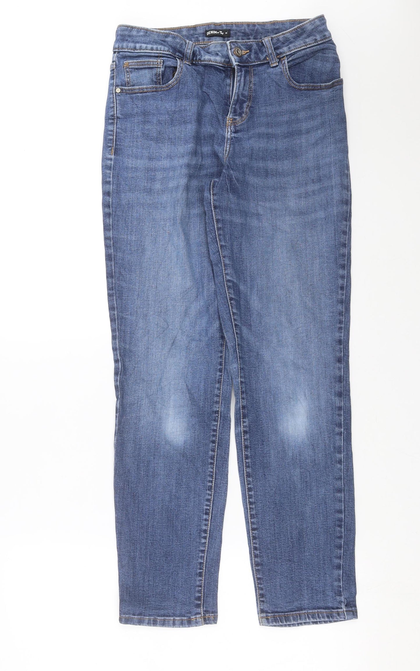 TU Womens Blue  Denim Skinny Jeans Size 10 L28 in