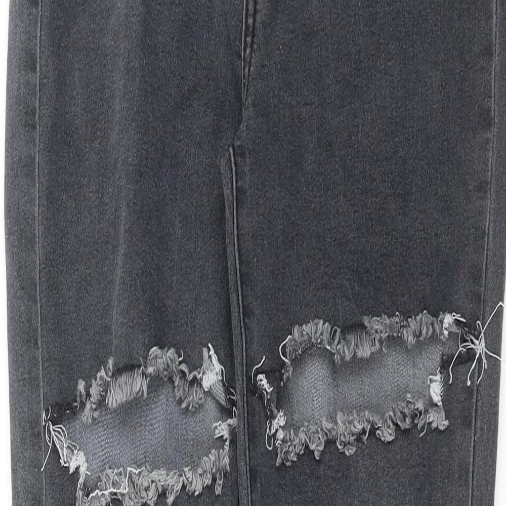 PRETTYLITTLETHING Womens Grey  Denim Skinny Jeans Size 8 L27 in