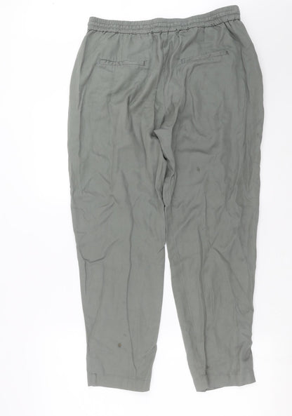 Womens UK Size 12 French Connection Regular Fit  Green Trousers