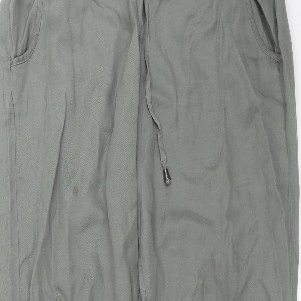 Womens UK Size 12 French Connection Regular Fit  Green Trousers