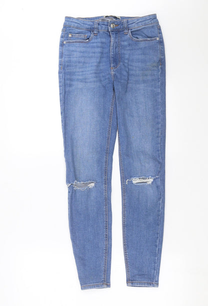 Primark Womens Blue  Denim Skinny Jeans Size 8 L28 in