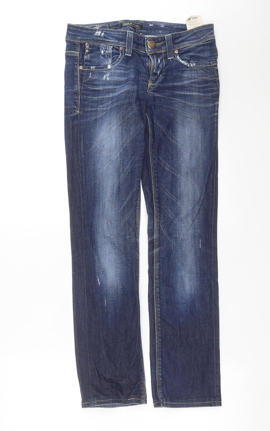 Only Womens Blue  Denim Straight Jeans Size 27 in L29 in