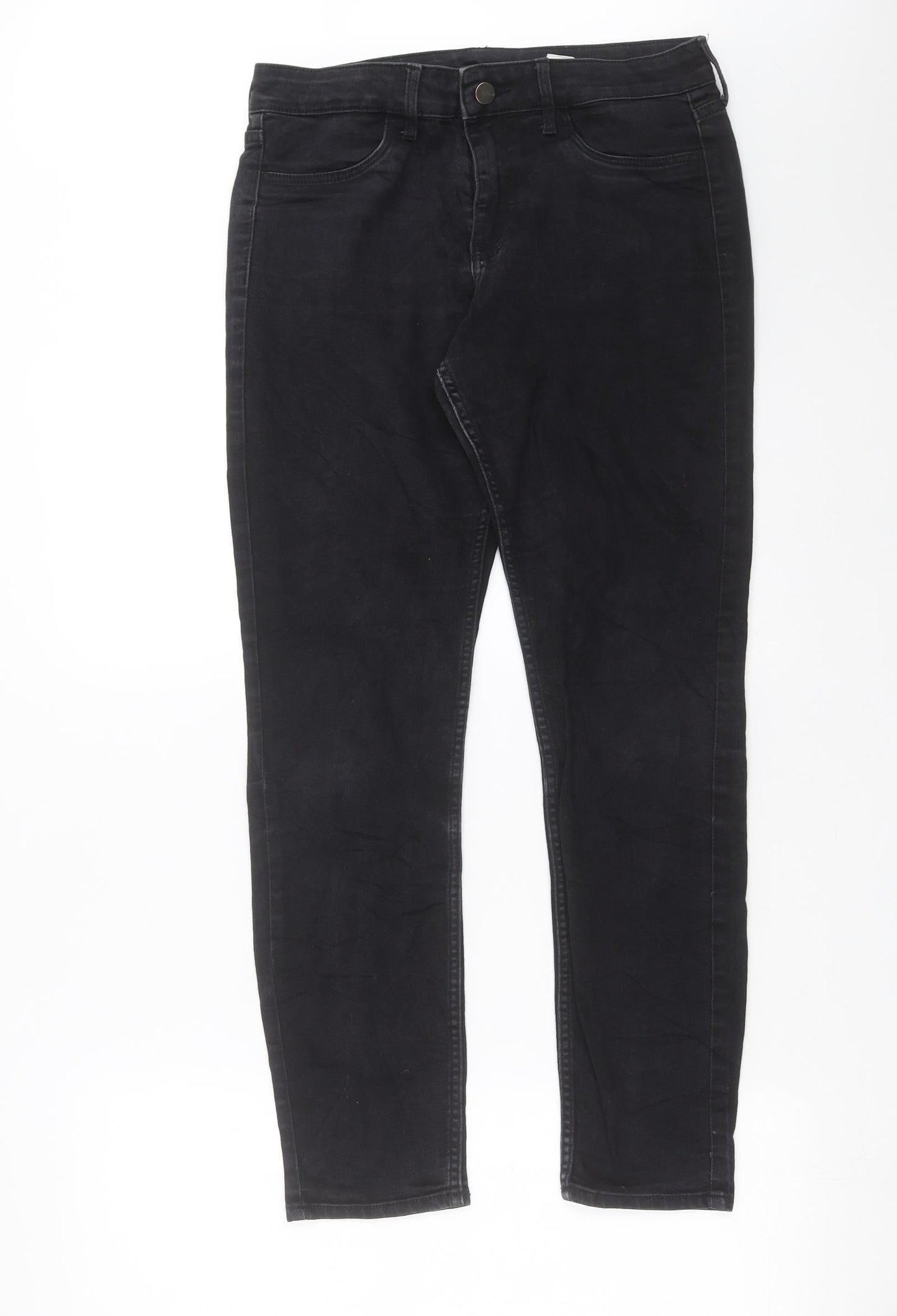 Womens UK Size 10 H&M Extra-Slim Fit Skinny Black Jeans