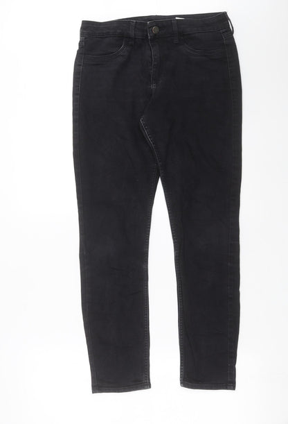 Womens UK Size 10 H&M Extra-Slim Fit Skinny Black Jeans