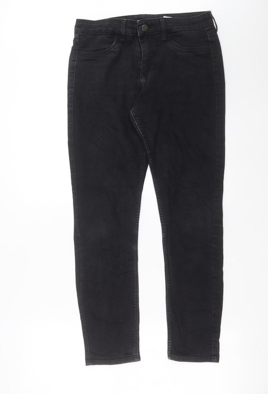 Womens UK Size 10 H&M Extra-Slim Fit Skinny Black Jeans