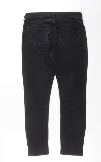 Womens UK Size 10 H&M Extra-Slim Fit Skinny Black Jeans