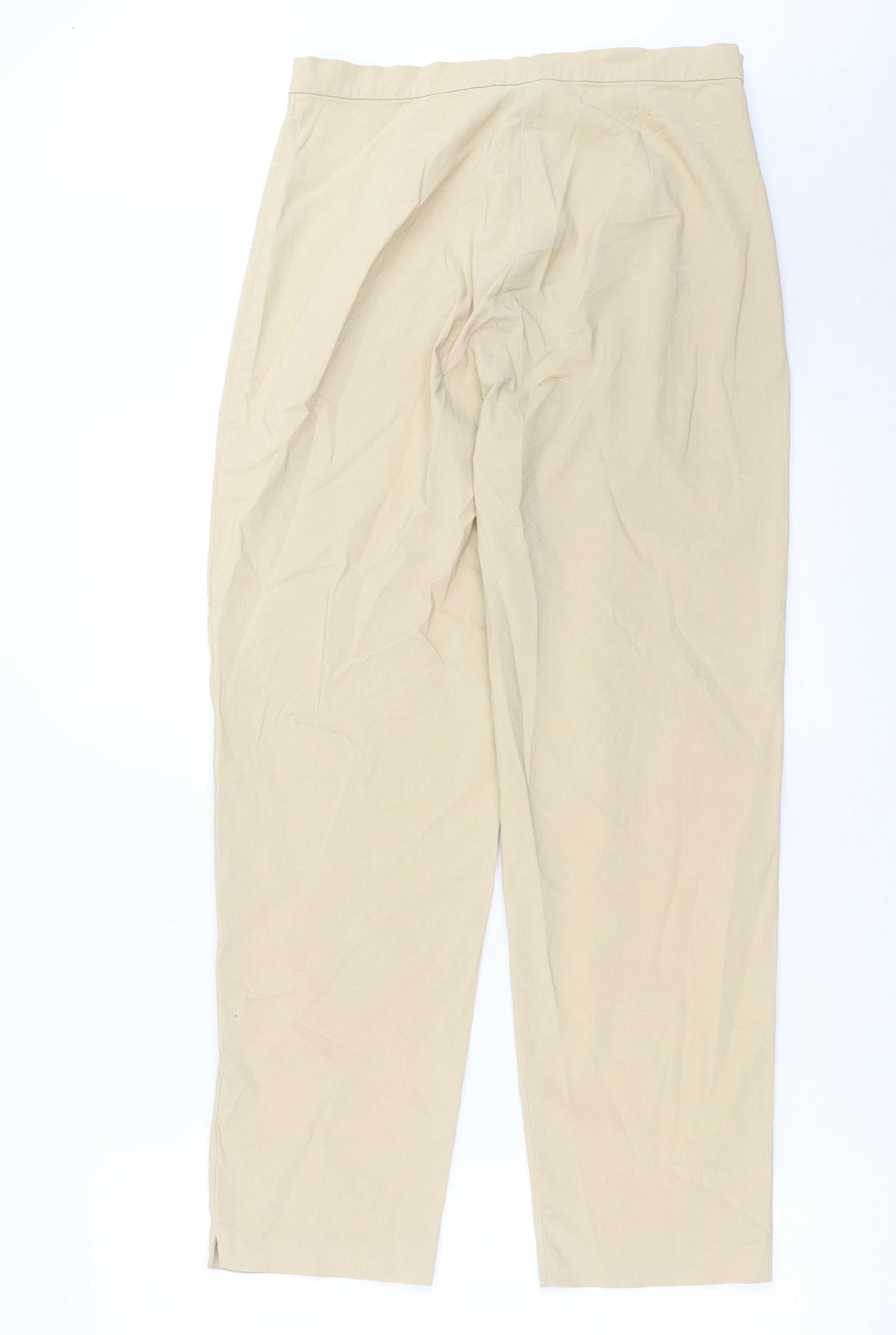 Womens UK Size 12 Debenhams Regular Fit  Beige Trousers