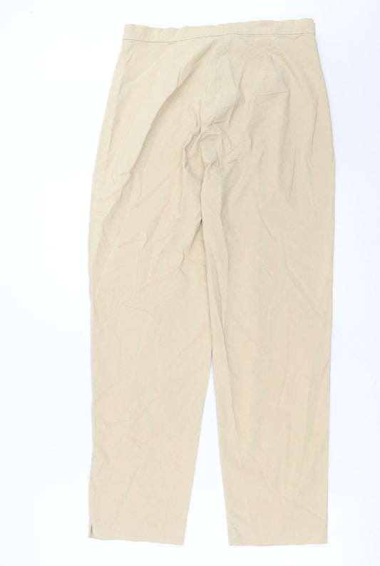 Womens UK Size 12 Debenhams Regular Fit  Beige Trousers