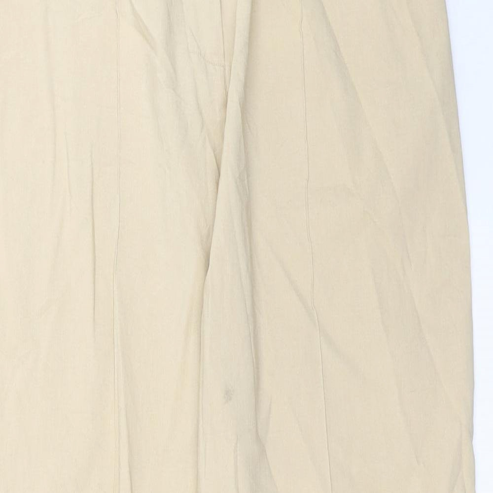 Womens UK Size 12 Debenhams Regular Fit  Beige Trousers