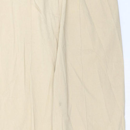 Womens UK Size 12 Debenhams Regular Fit  Beige Trousers