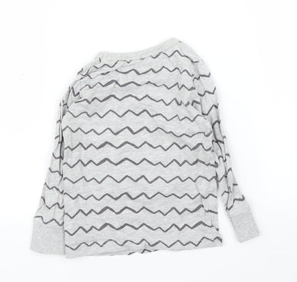 Mothercare Girls Grey Striped  Basic T-Shirt Size 12-18 Months