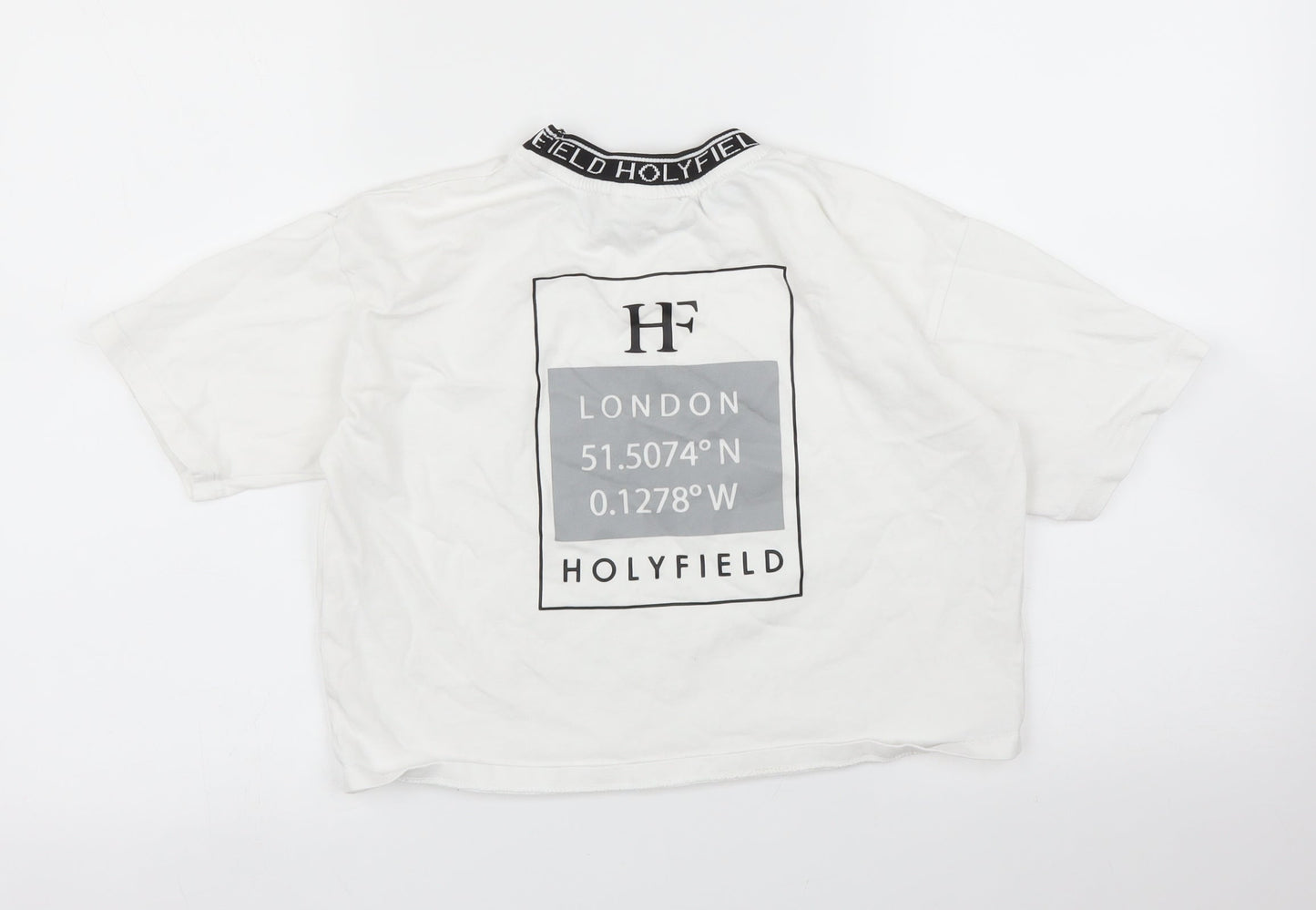 Holyfield Girls White   Cropped Blouse Size 12 Years