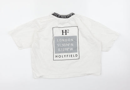 Holyfield Girls White   Cropped Blouse Size 12 Years