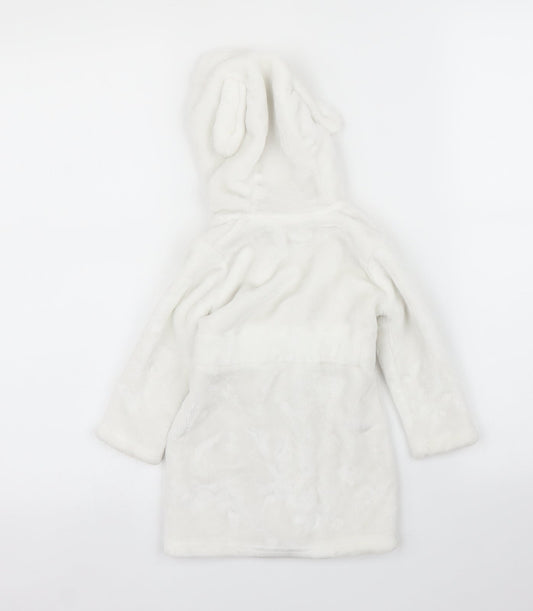 George Baby White Solid  Chemise Robe Size 9-12 Months