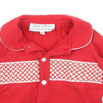 Clark & Beau Baby Red Camouflage  Capri Pyjama Top Size 9-12 Months