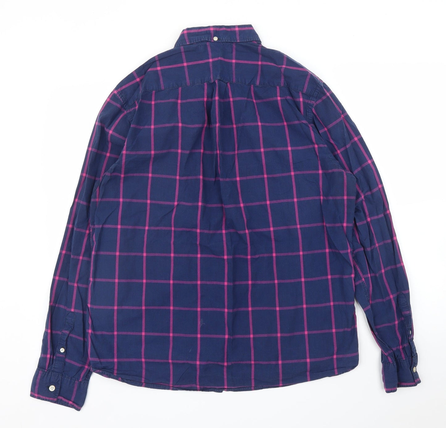 Mens UK Size L H&M Blue  Button-Up Long Sleeve Casual Shirt