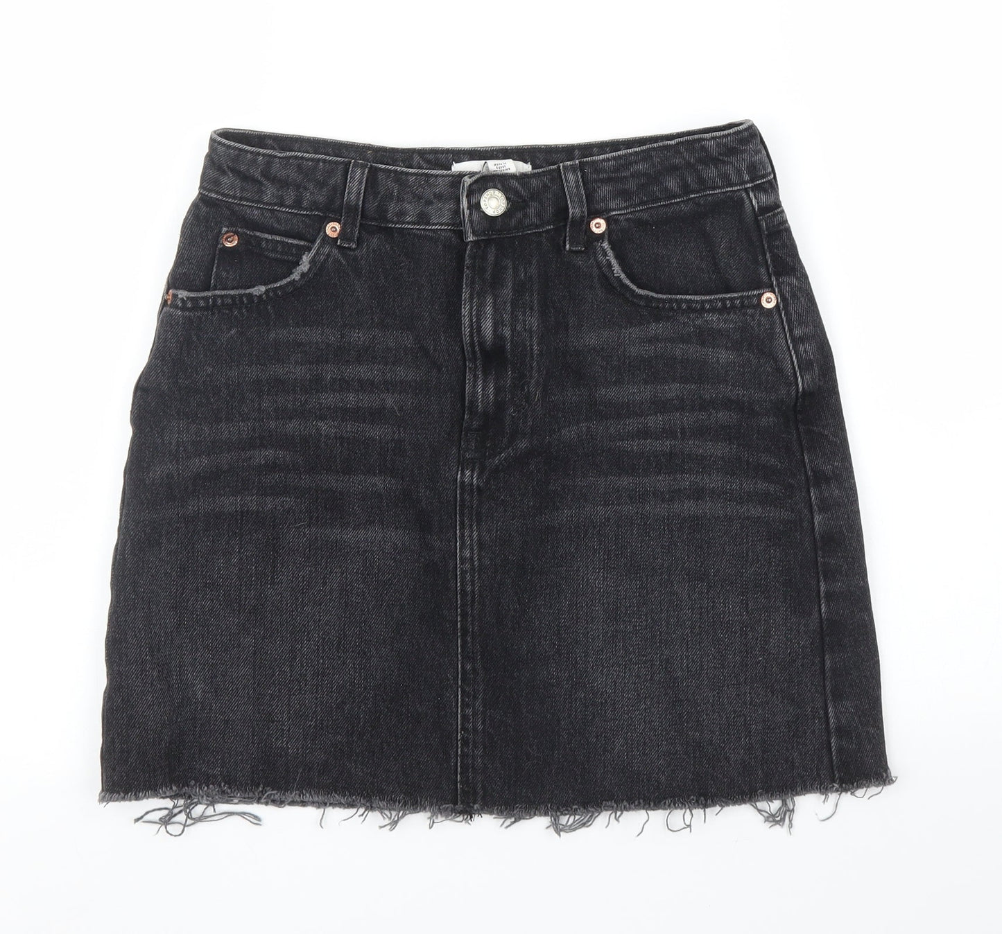 Womens UK Size 8 Topshop A-Line Denim Skirt