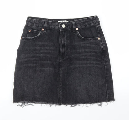 Womens UK Size 8 Topshop A-Line Denim Skirt