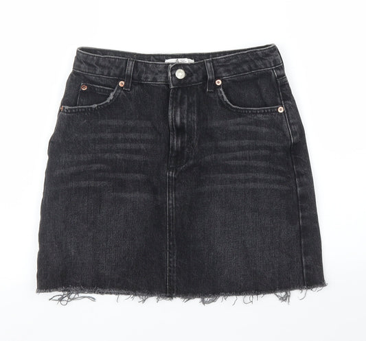 Womens UK Size 8 Topshop A-Line Denim Skirt