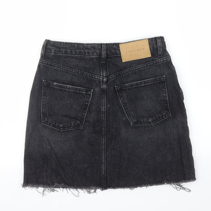 Womens UK Size 8 Topshop A-Line Denim Skirt